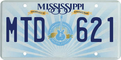 MS license plate MTD621