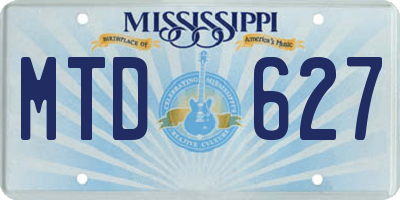MS license plate MTD627