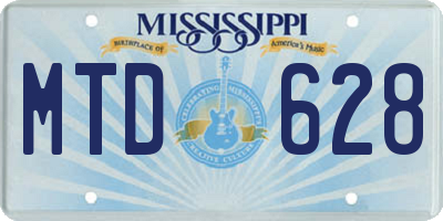 MS license plate MTD628