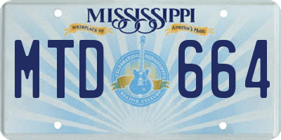MS license plate MTD664