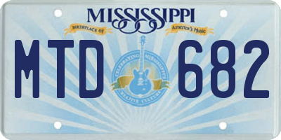 MS license plate MTD682