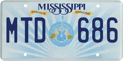 MS license plate MTD686