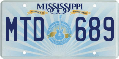 MS license plate MTD689