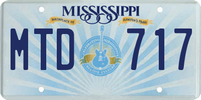 MS license plate MTD717