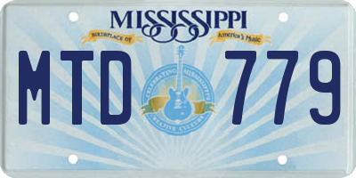 MS license plate MTD779