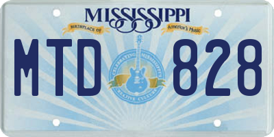 MS license plate MTD828