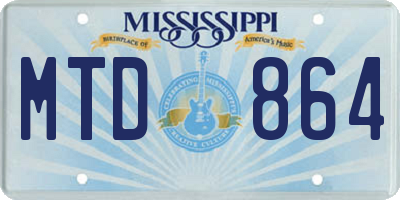 MS license plate MTD864