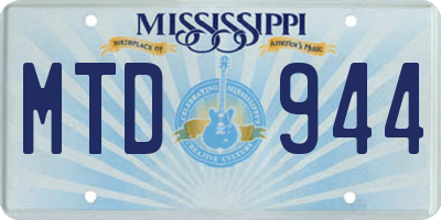 MS license plate MTD944