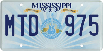 MS license plate MTD975