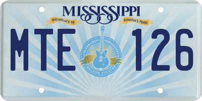 MS license plate MTE126