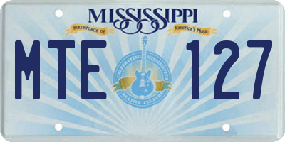 MS license plate MTE127