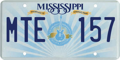 MS license plate MTE157