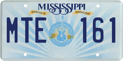MS license plate MTE161