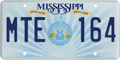 MS license plate MTE164
