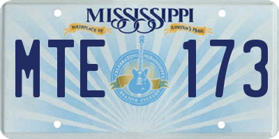 MS license plate MTE173