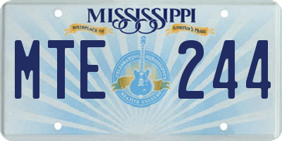MS license plate MTE244