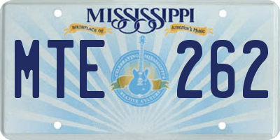 MS license plate MTE262
