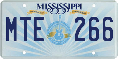 MS license plate MTE266