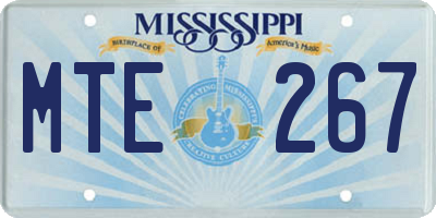 MS license plate MTE267