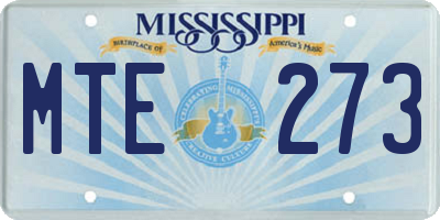 MS license plate MTE273