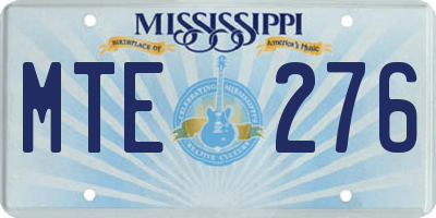 MS license plate MTE276