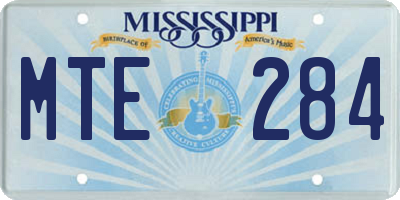 MS license plate MTE284