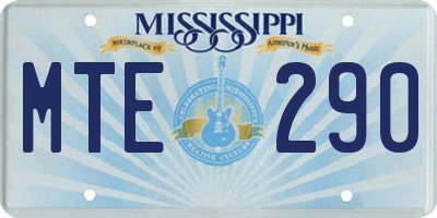 MS license plate MTE290