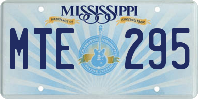 MS license plate MTE295