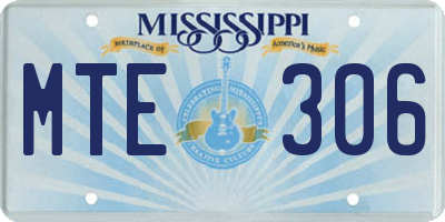 MS license plate MTE306