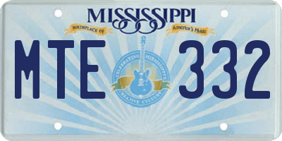 MS license plate MTE332