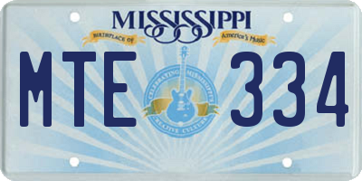 MS license plate MTE334
