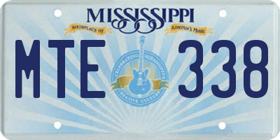 MS license plate MTE338