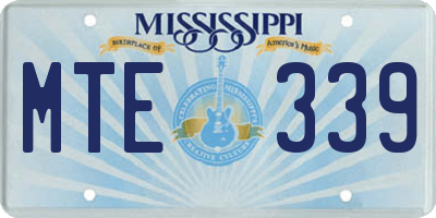 MS license plate MTE339