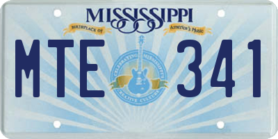 MS license plate MTE341
