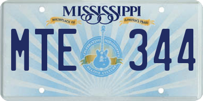 MS license plate MTE344