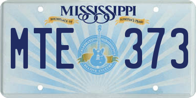 MS license plate MTE373
