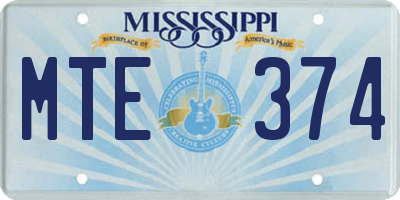 MS license plate MTE374