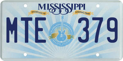 MS license plate MTE379