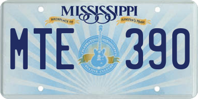 MS license plate MTE390