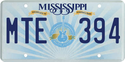 MS license plate MTE394