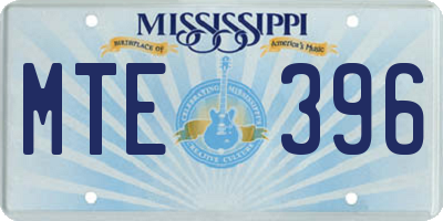 MS license plate MTE396