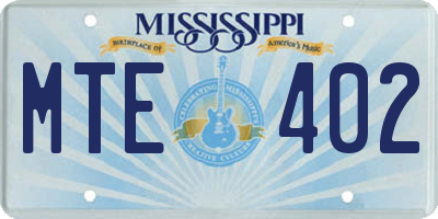 MS license plate MTE402