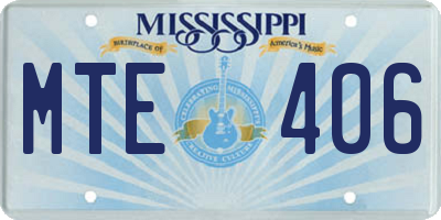 MS license plate MTE406