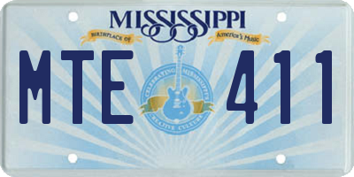 MS license plate MTE411