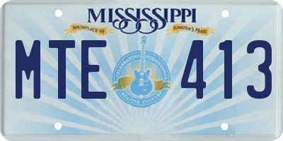 MS license plate MTE413