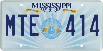 MS license plate MTE414