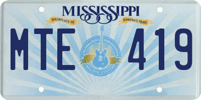 MS license plate MTE419