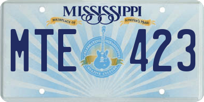 MS license plate MTE423