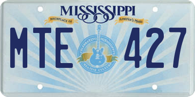 MS license plate MTE427