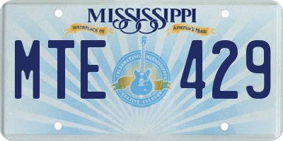 MS license plate MTE429